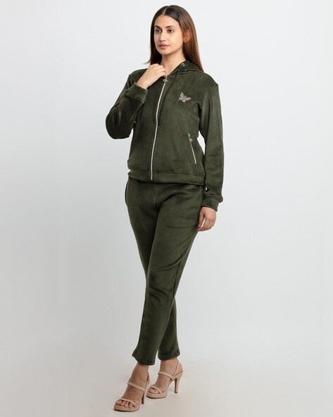 Olive store tracksuit womens