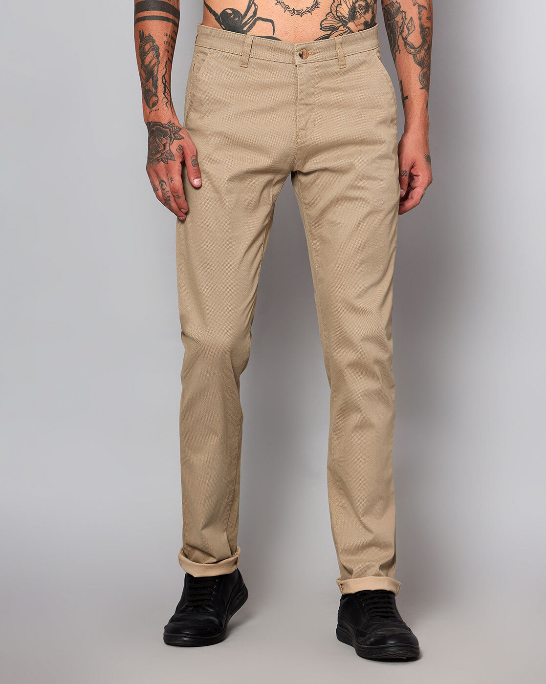 Buy Beige Trousers & Pants for Men by Cantabil Online | Ajio.com