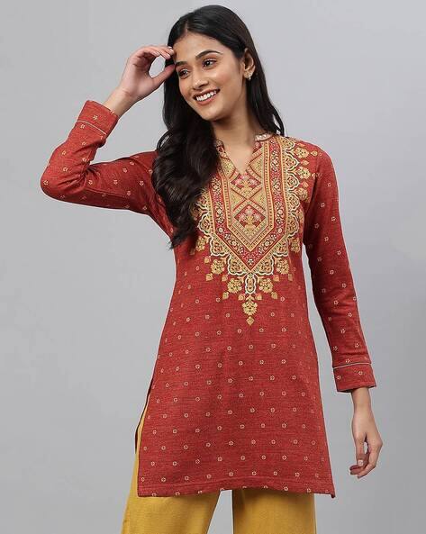 AURELIA Printed Straight Kurti