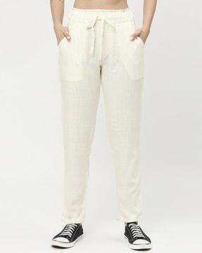 Embroidered Cambric Cigarette Pants – Zeenwoman