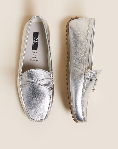 Marks spencer silver on sale shoes