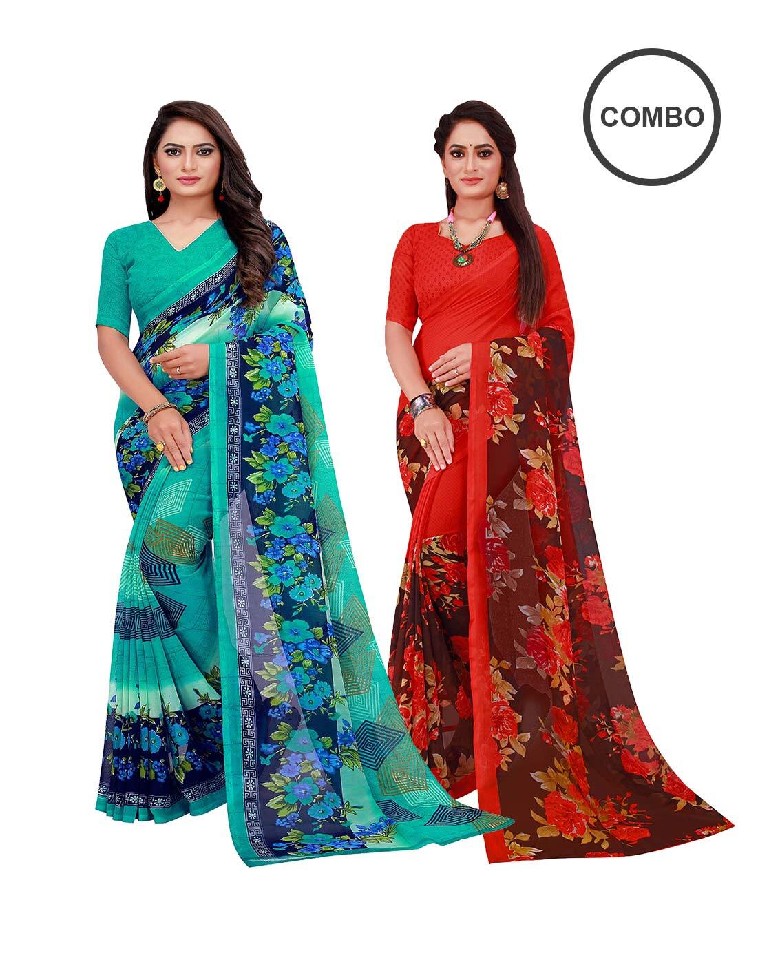Buy Multicoloured Sarees for Women by VEDANT VASTRAM Online | Ajio.com