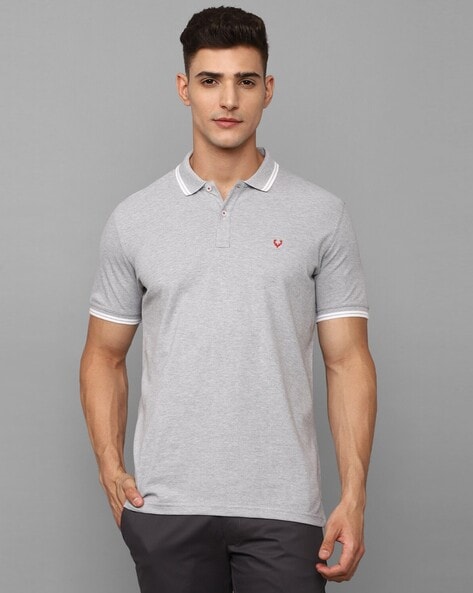 Allen Solly Heathered Cotton Polo T-Shirt