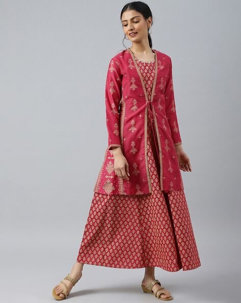 anayna Women A-Line Kurta with Jacket - Absolutely Desi