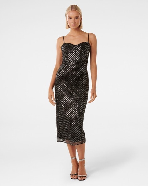 Forever fashion new black glitter dress