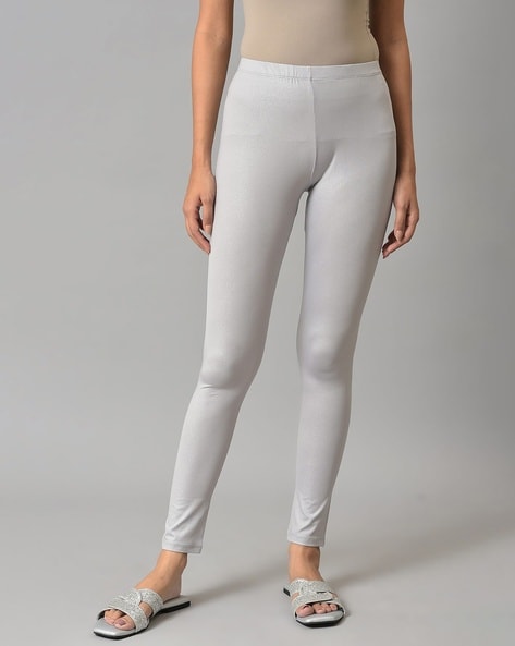 Silver Womens Leggings And Churidars - Buy Silver Womens Leggings And  Churidars Online at Best Prices In India