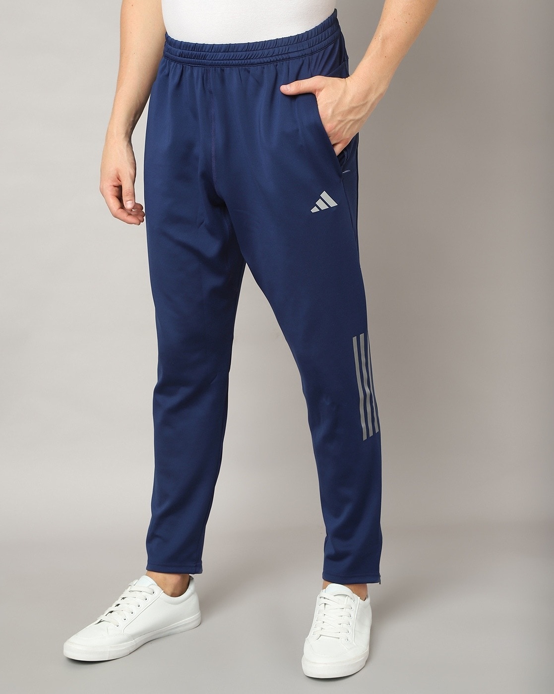 Navy blue adidas store sweatpants