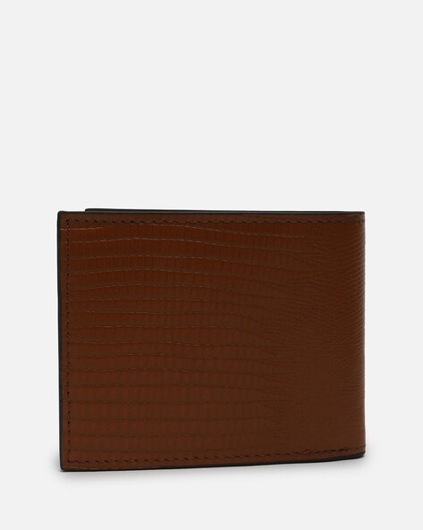 Buy Louis Philippe Men Croc-Embossed Bi-Fold Wallet at Redfynd