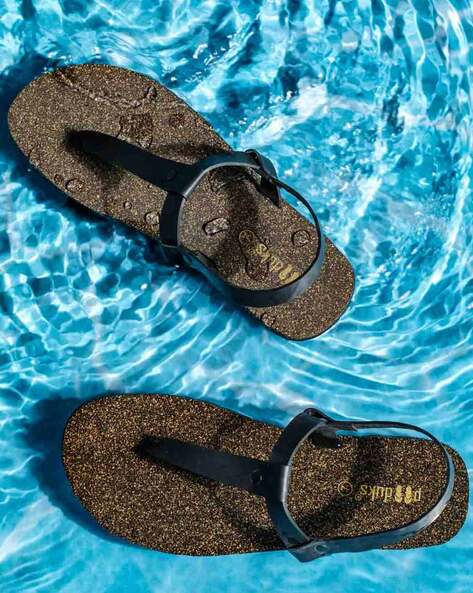 Buy Black Sandals for Men by PAADUKS Online