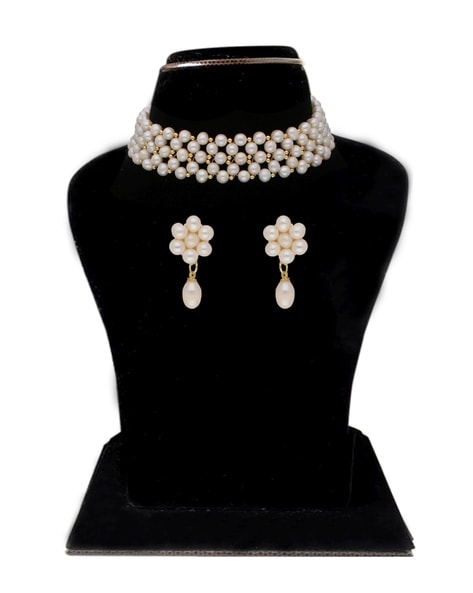 Pearl choker on sale online shopping