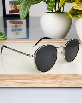 Black Jones Polarized Sunglasses For Men and Women Wayfarer UV Protection  Aviator Shape Goggles Sunglass Silver and Gun-Metal (Black)-Pack of 1