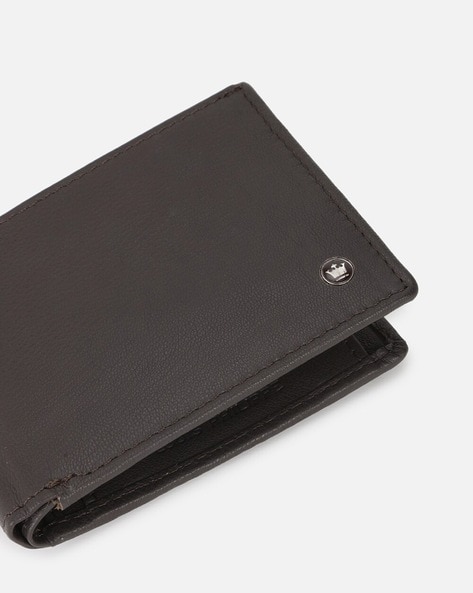 Buy Louis Philippe Men Blue Leather Bi-Fold Wallet Online at Low