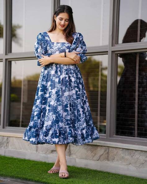 Buy Blue Dresses for Women by VAANI CREATION Online | Ajio.com