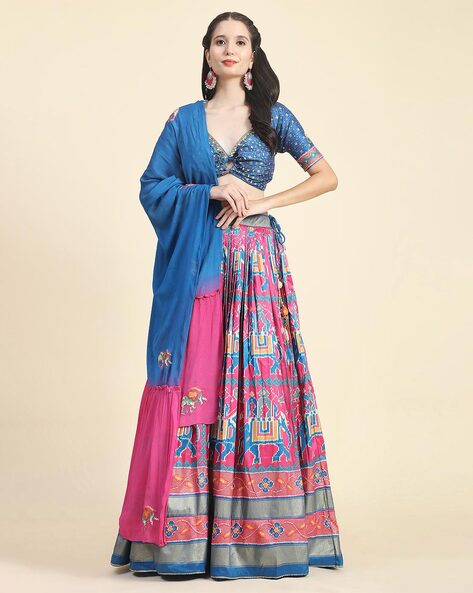 Navratri Lehenga Chaniya Choli : Navratri special teal blue ...