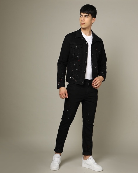 60 Best Black Jeans Outfits For Men [2024 Updated] | Denim jacket men  outfit, Black denim jacket outfit, Denim outfit men