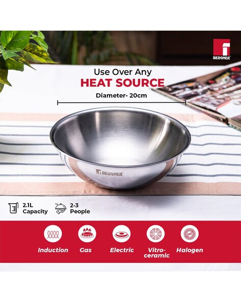 BERGNER Tripro Stainless Steel Induction Bottom Cookware Set Price in India  - Buy BERGNER Tripro Stainless Steel Induction Bottom Cookware Set online  at