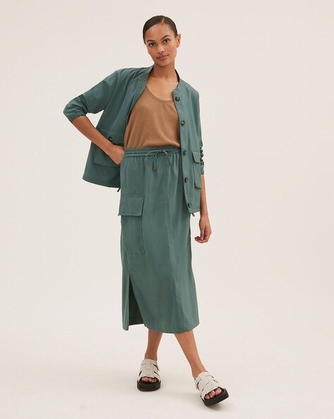 Buy Green Skirts for Women by Marks Spencer Online Ajio