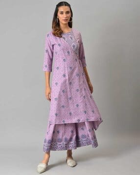 Printed Angrakha Jumpsuit-image-36
