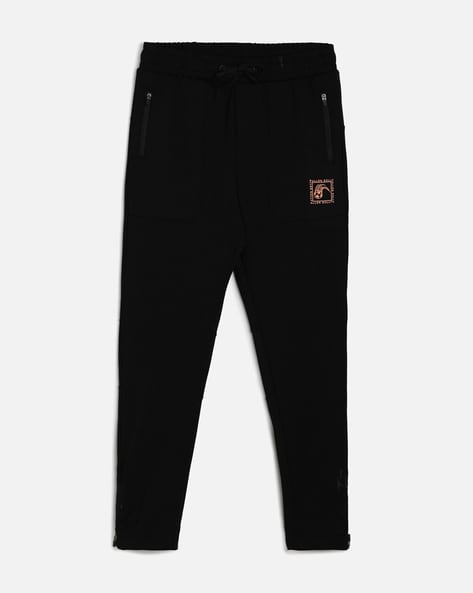 Buy Men Black Regular Fit Solid Casual Trousers Online - 678113 | Allen  Solly