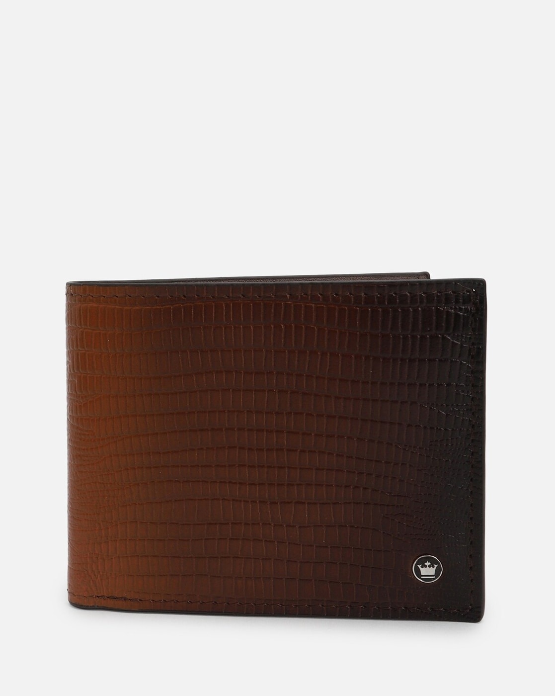 Buy Louis Philippe Men Croc-Embossed Bi-Fold Wallet at Redfynd