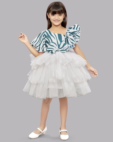 Buy Turquoise Dresses & Frocks for Girls by PINK CHICK Online | Ajio.com