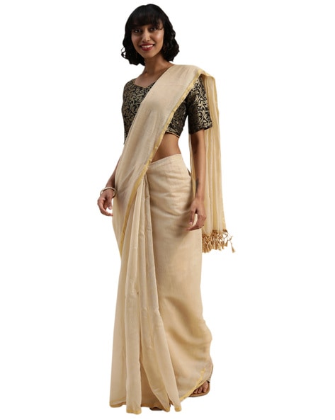 Droplet on the Screen Plain Saree - I Love Sarees