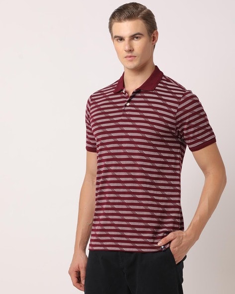 Buy Athletic Fit Bonded Chest Stripe Polo