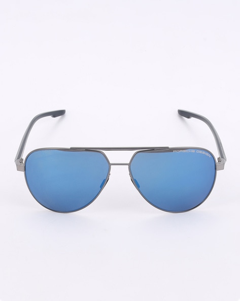 New PORSCHE DESIGN Aviator Sunglasses P'8607 D 63-13 Silver Frames w/Grey  Lenses | eBay