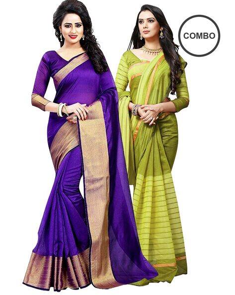 Buy Indigo Green Sarees for Women by Saadhvi Online