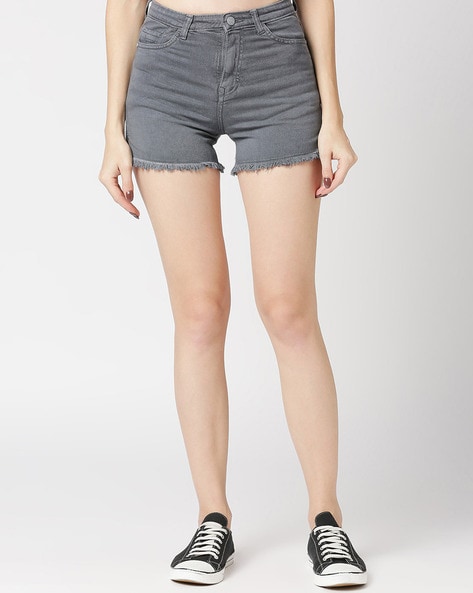 High Rise Black Denim Shorts - Buy High Rise Black Denim Shorts online in  India