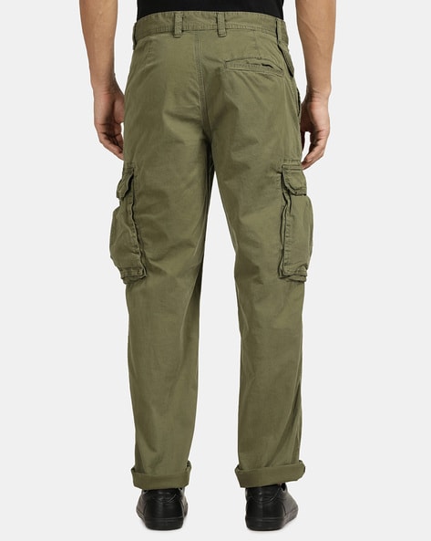 Buy Khaki Trousers & Pants for Men by T-Base Online | Ajio.com