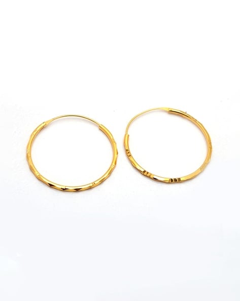 14K Gold Diamond Hoop Earrings – FERKOS FJ