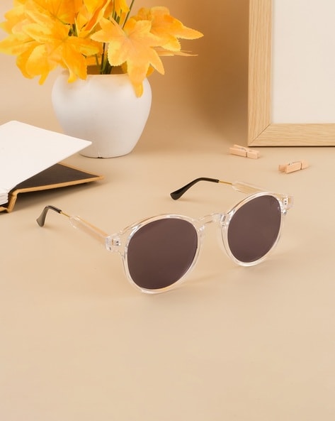 Luck - Rectangle Clear Gray Frame Prescription Sunglasses | Eyebuydirect