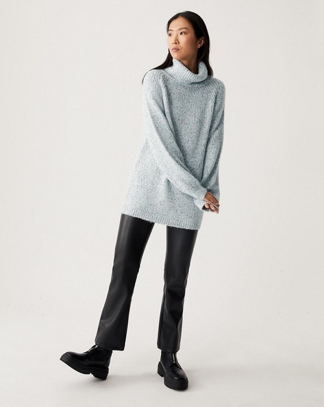 Soft Touch Funnel Neck Longline Jumper