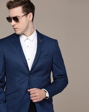 Buy Louis Philippe Navy Blazer Online - 801550