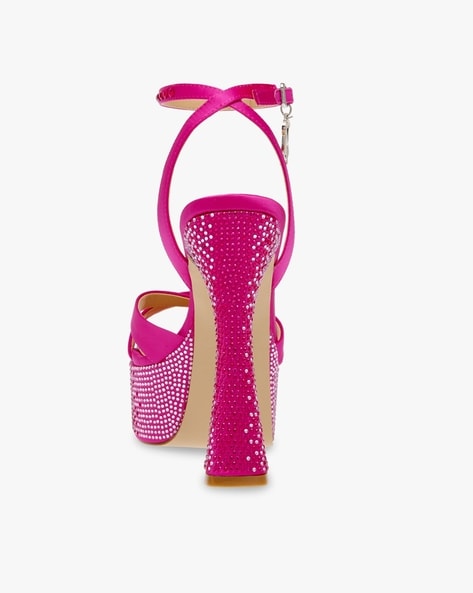 Pink high online sandals