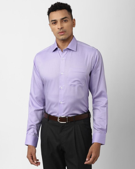 van heusen purple dress shirt