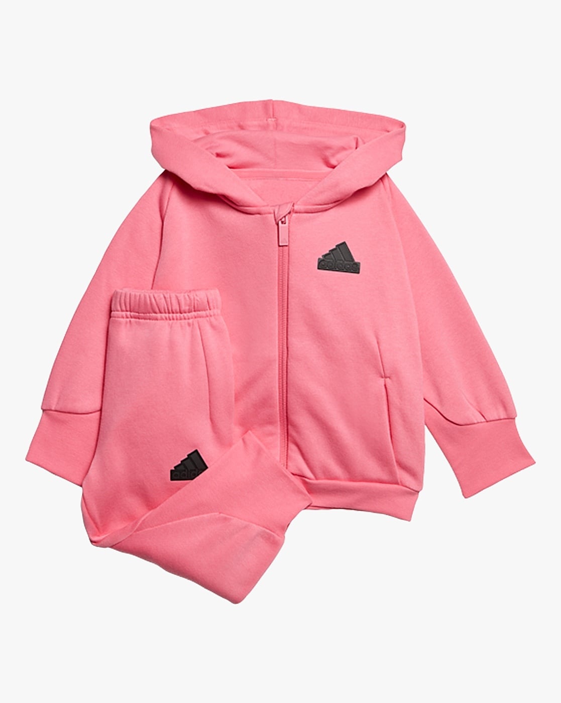 Pink adidas tracksuit for hot sale babies