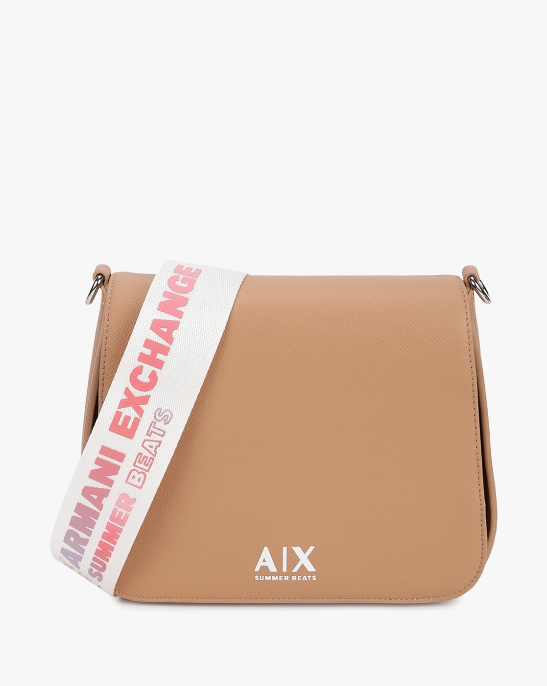 Armani Exchange women's red crossbody shoulder flap bag purse with logos  pattern | eBay