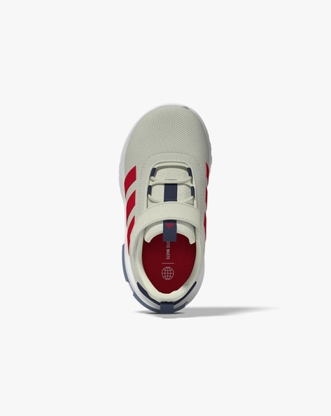 Childrens red adidas online trainers