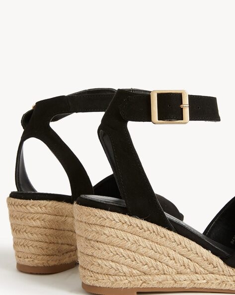 Womens wide 2025 wedge sandals