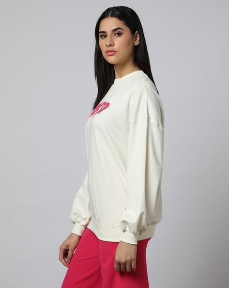 Buy White Sweatshirt & Hoodies for Women by Outryt Online