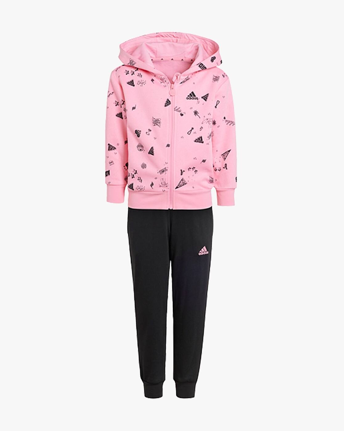 Printed Hooded Tracksuit Set