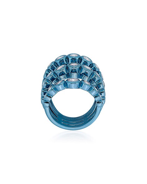 Aqua Gold Sky Blue Topaz Cushion Ring – Emily Mortimer Jewellery