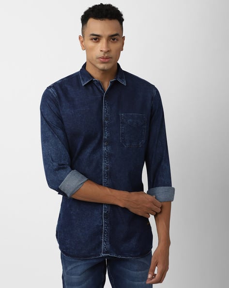 Men Cotton Slim Fit Shirt