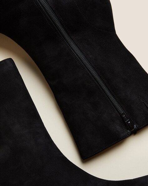 Women Suede Stiletto-Heeled Pointed Sock Boots