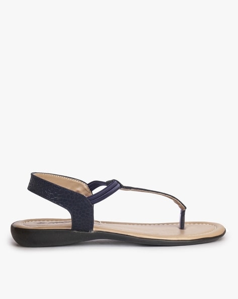 Gucci Navy Blue Crocodile Leather Thong Sandals Size 40 Gucci | TLC