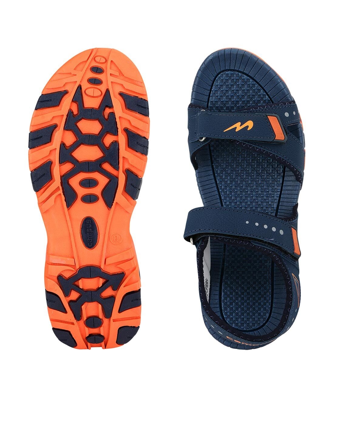 Orange and blue online sandals