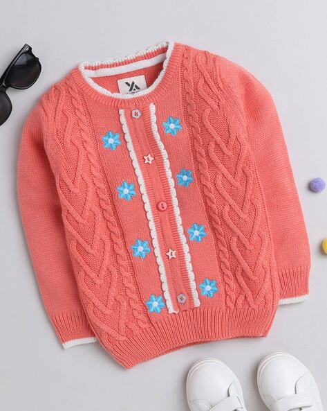 Girls deals coral cardigan