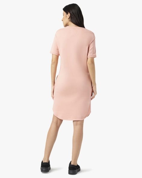 Pale pink cheap t shirt dress